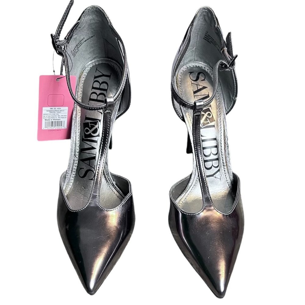 Sam & Libby Pewter Silver Pumps Daisy